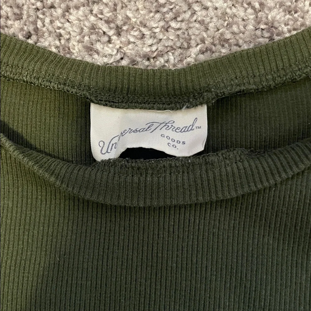 Olive Green Long Sleeve Women's Top size XL - Picture 2 of 2